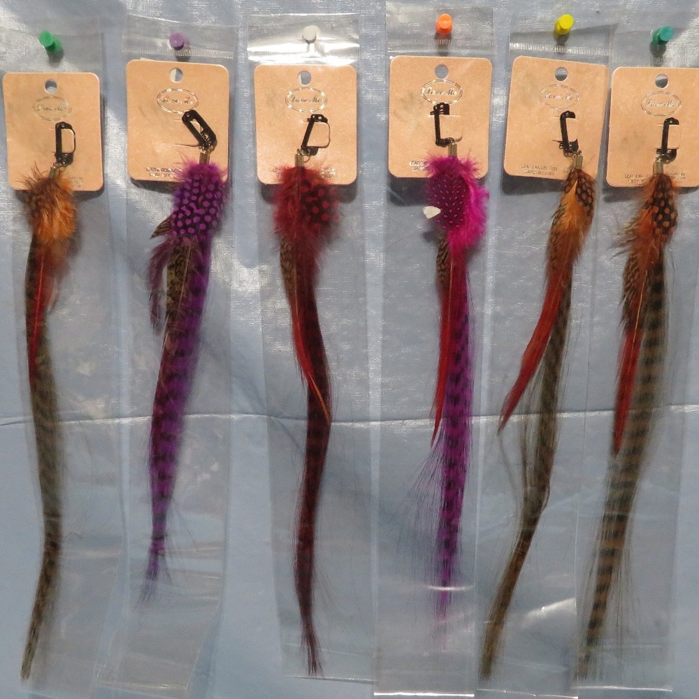 LOVE ME Pheasant Feathers lot 6 New